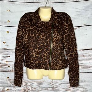 LuLaRoe Brown Leopard Print Jacket